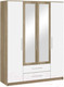 Миниатюра изображения товара Шкаф НК Мебель Бланка 4-х дверный / 72250076 (дуб сонома/белый глянец)