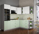 Миниатюра изображения товара Кухонный гарнитур Интерлиния Мила Деко 1.88x2.4 правая (белый/мята/опал светлый)