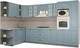 Миниатюра изображения товара Кухонный гарнитур Интерлиния Мила Деко 1.88x3.4 левая (океан/океан/травертин серый)