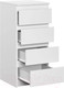 Миниатюра изображения товара Комод НК Мебель Stern Т-2 4-я / 72674926 (16мм,белый)