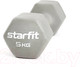 Миниатюра изображения товара Гантель Starfit DB-201 (5кг, тепло-серый пастель)