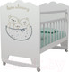 Миниатюра изображения товара Детская кроватка VDK Love Sleeping колесо-качалка (белый)