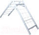 Миниатюра изображения товара Детский спортивный комплекс Perfetto Sport Scala In Legno Con Rete 2 Grigio / PS-130