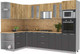 Миниатюра изображения товара Кухонный гарнитур Интерлиния Мила 1.68x3.0 левая (дуб золотой/антрацит/дуб бунратти)