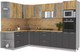Миниатюра изображения товара Кухонный гарнитур Интерлиния Мила 1.88x3.0 левая (дуб золотой/антрацит/дуб бунратти)
