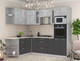 Миниатюра изображения товара Кухонный гарнитур Интерлиния Мила 1.68x2.4 левая (бетон/антрацит/травертин)