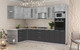Миниатюра изображения товара Кухонный гарнитур Интерлиния Мила 1.68x3.0 левая (бетон/антрацит/травертин)