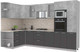 Миниатюра изображения товара Кухонный гарнитур Интерлиния Мила 1.68x3.2 левая (бетон/антрацит/травертин)