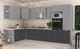 Миниатюра изображения товара Кухонный гарнитур Интерлиния Мила 1.88x3.4 левая (серебристый/антрацит/опал светлый)