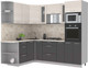 Миниатюра изображения товара Кухонный гарнитур Интерлиния Мила 1.68x2.4 левая (вудлайн кремовый/антрацит/опал светлый)