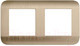 Миниатюра изображения товара Рамка для выключателей и розеток Luxar Deco 10.902.05 (шампань)