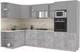 Миниатюра изображения товара Кухонный гарнитур Интерлиния Мила 1.68x3.2 левая (серебристый/бетон/бискайская сосна)