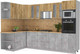 Миниатюра изображения товара Кухонный гарнитур Интерлиния Мила 1.68x3.0 левая (дуб золотой/бетон/дуб бунратти)