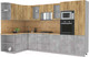 Миниатюра изображения товара Кухонный гарнитур Интерлиния Мила 1.68x3.2 левая (дуб золотой/бетон/дуб бунратти)