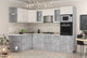 Миниатюра изображения товара Кухонный гарнитур Интерлиния Мила 1.68x2.8 левая (вудлайн кремовый/бетон/бискайская сосна)