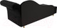 Миниатюра изображения товара Тахта Лига Диванов Камерон 307 правый / 110097 (велюр черный)