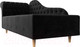 Миниатюра изображения товара Тахта Лига Диванов Камерон 307 левый / 110097 (велюр черный)