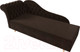 Миниатюра изображения товара Тахта Лига Диванов Камерон 307 левый / 110103 (микровельвет коричневый)