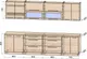 Миниатюра изображения товара Кухонный гарнитур Interline Мила Пластик 3.1 В (черный глянец/белый глянец/опал светлый)