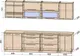 Миниатюра изображения товара Кухонный гарнитур Interline Мила Пластик 3.0 В (черный глянец/белый глянец/опал светлый)