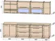 Миниатюра изображения товара Кухонный гарнитур Interline Мила Пластик 2.8 В (черный глянец/белый глянец/опал светлый)