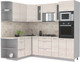 Миниатюра изображения товара Кухонный гарнитур Интерлиния Мила 1.68x2.4 левая (вудлайн кремовый/опал светлый)