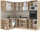 Миниатюра изображения товара Кухонный гарнитур Интерлиния Мила 1.68x2.4 левая (дуб белый/дуб золотой/дуб бунратти)