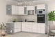 Миниатюра изображения товара Кухонный гарнитур Интерлиния Мила 1.68x2.6 левая (вудлайн кремовый/опал светлый)