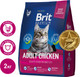 Миниатюра изображения товара Сухой корм для кошек Brit Premium Cat Adult Chicken / 5049646 (2кг)