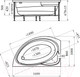 Миниатюра изображения товара Ванна акриловая Vannesa Модерна 160x100 R / 2-01-0-2-1-214Ч