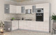 Миниатюра изображения товара Кухонный гарнитур Интерлиния Мила 1.68x3.2 левая (вудлайн кремовый/опал светлый)