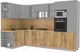 Миниатюра изображения товара Кухонный гарнитур Интерлиния Мила 1.68x3.2 левая (серебристый/дуб золотой/дуб бунратти)