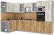 Миниатюра изображения товара Кухонный гарнитур Интерлиния Мила 1.68x3.2 левая (дуб белый/дуб золотой/дуб бунратти)