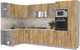 Миниатюра изображения товара Кухонный гарнитур Интерлиния Мила 1.68x3.4 левая (дуб золотой/дуб золотой/опал светлый)