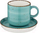 Миниатюра изображения товара Кружка с блюдцем Bronco Nature / 263-1031 (бирюзовый)
