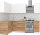 Миниатюра изображения товара Кухонный гарнитур Интермебель Микс Топ-21 1.9x1.42м левая (белый премиум/дуб крафт золотой/венато)