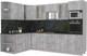 Миниатюра изображения товара Кухонный гарнитур Интерлиния Мила 1.88x3.0 левая (бетон/бетон/кастилло темный)