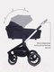 Миниатюра изображения товара Детская универсальная коляска MOWbaby Zoom PU 2 в 1 / RA086 (Silver Black)