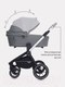Миниатюра изображения товара Детская универсальная коляска MOWbaby Zoom PU 2 в 1 / RA086 (Silver Grey)