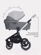 Миниатюра изображения товара Детская универсальная коляска MOWbaby Zoom PU 3 в 1 / RA087 (Silver Grey)