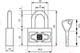 Миниатюра изображения товара Замок навесной БУЛАТ ВС 3-П40 ПЛ