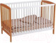 Миниатюра изображения товара Детская кроватка Polini Kids Simple 101 / 0003022-11 (белый/бук)