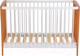 Миниатюра изображения товара Детская кроватка Polini Kids Simple 101 / 0003022-11 (белый/бук)