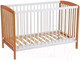 Миниатюра изображения товара Детская кроватка Polini Kids Simple 101 / 0003022-11 (белый/бук)