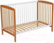 Миниатюра изображения товара Детская кроватка Polini Kids Simple 101 / 0003022-11 (белый/бук)