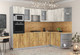 Миниатюра изображения товара Кухонный гарнитур Интерлиния Мила 1.68x2.8 правая (дуб белый/дуб золотой/дуб бунратти)