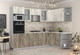 Миниатюра изображения товара Кухонный гарнитур Интерлиния Мила 1.68x2.8 правая (дуб белый/дуб серый/опал светлый)