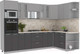 Миниатюра изображения товара Кухонный гарнитур Интерлиния Мила 1.68x3.0 правая (серебристый/антрацит/опал светлый)