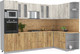 Миниатюра изображения товара Кухонный гарнитур Интерлиния Мила 1.68x3.0 правая (дуб белый/дуб золотой/дуб бунратти)