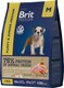 Миниатюра изображения товара Сухой корм для собак Brit Premium Dog Puppy and Junior Medium с курицей / 5049929 (3кг)